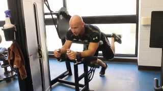 Glute kickback machine (standing, chest pad - one leg at a time) video